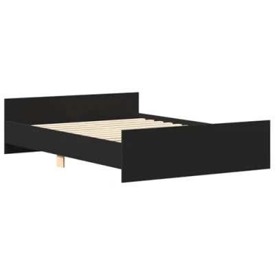 Afbeelding van Bedframe Bewerkt Hout Sonoma Eikenkleurig 100X200 cm 140 x 190 / Zwart