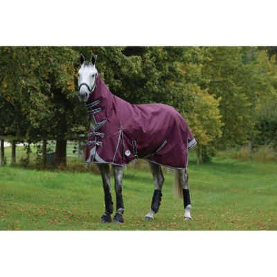 Afbeelding van Weatherbeeta Winterdeken Comfitec Plus Dynamic II Combo Neck Medium 220g Maroon/Grijs/Wit 105/155 Agradi.be