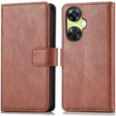 Afbeelding van iMoshion Hoesje Geschikt voor OnePlus Nord CE 3 Lite / Met Pasjeshouder Luxe Bookcase Bruin
