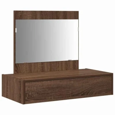 Afbeelding van vidaXL Bruin eiken Massief Eikenhout 83 x 40 70 cm Spiegel