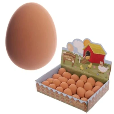 Afbeelding van Puckator Nep stuiterend ei rubber bruin 5 cm stuiterbal fop eieren