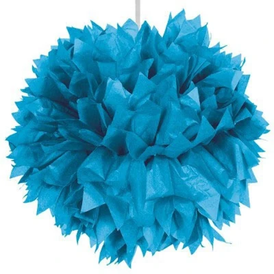 Image de Pompom Caribbean Bleu 30 cm