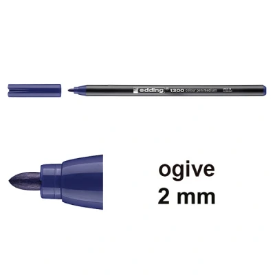 Image de edding Lot de 10 1300 feutre color pen, pointe ogive, bleu
