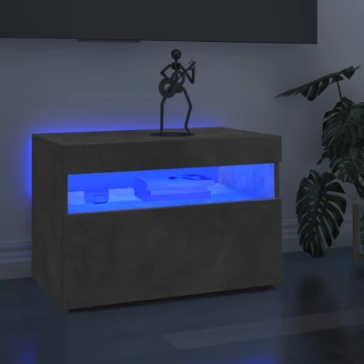 Afbeelding van Tv meubel met LED verlichting 60x35x40 cm betongrijs