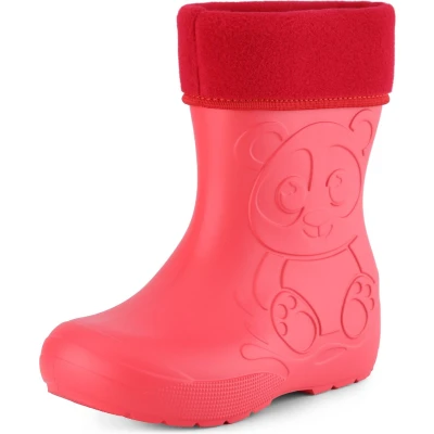 Afbeelding van Ladeheid Kinder Regenlaarzen Thermo Rubberlaarzen Vederlicht EVA LA CA PandaWinter Koraal 32/33
