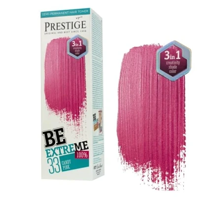 Afbeelding van Prestige BeExtreme Candy Pink Haarverf Roze Semi Permanente Haarkleuring Zonder Ammoniak/Peroxide/PPD/Parabenen