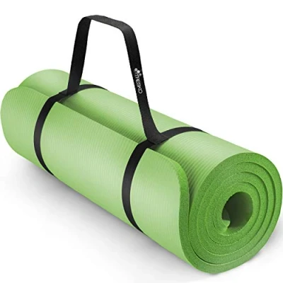 Afbeelding van Yoga mat lichtgroen, 190x100x1,5 cm dik, fitnessmat, pilates, aerobics