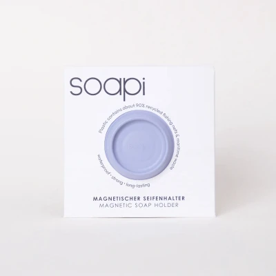 Afbeelding van SOAPI Magnetisch Zeephouder Gemaakt van recyclede visnetten Hygenische en drogezeep Lavender