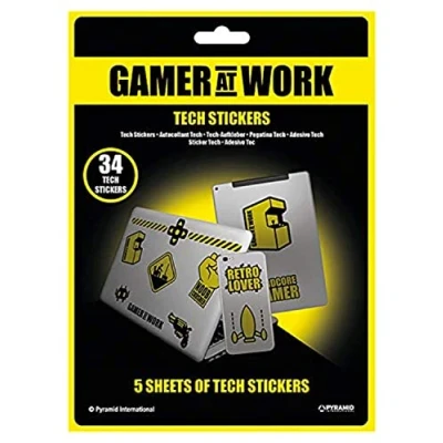 Afbeelding van Stickerset Gamer At Work 5 vellen