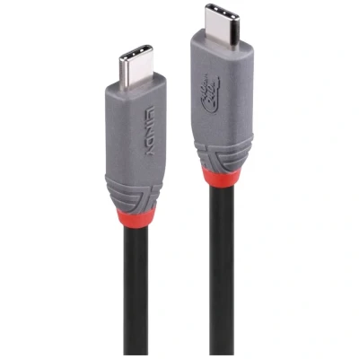Afbeelding van LINDY USB C kabel 4.0 stekker 0.80 m Zwart 36956