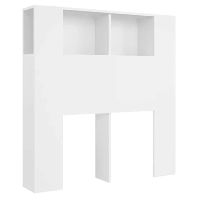 Image de vidaXL Armoire de tête lit Blanc 100x18,5x104,5 cm811907