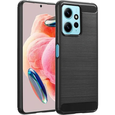 Afbeelding van imoshion Hoesje Geschikt voor Xiaomi Redmi Note 12 (4G) Siliconen Brushed Backcover Zwart