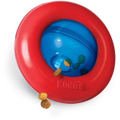Afbeelding van Kong Gyro Voerbal Rood / Blauw SMALL 12,5X12,5X7,5 CM
