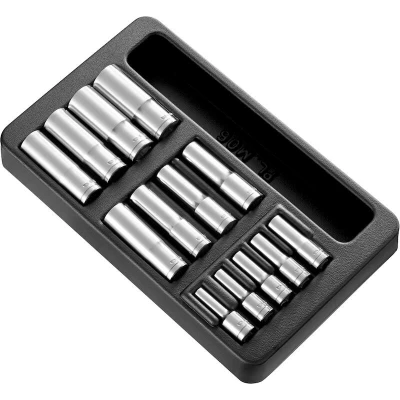 Image de FACOM MOD.HLB module de douilles longues 6 côtés, 3/8 et 1/2&quot;, métriques