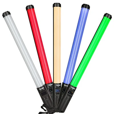 Afbeelding van Rollei Lumis Glow RGB LED lamp met 256 tinten en 7 lichteffecten, mobiele lamp, ideaal voor portretfotografie lichtschilderen. 114 leds 1100 LX (5500 K, 100%)