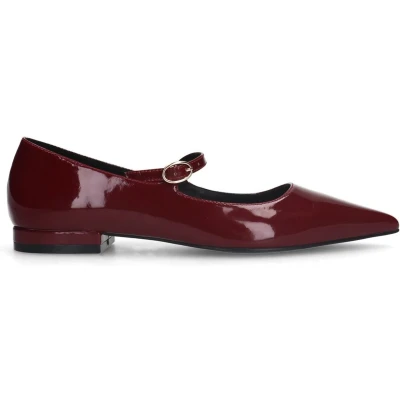 Afbeelding van sacha Ballerina&#039;s met enkelbandjes, Dames, Maat: 36, Bordeaux red Kunststof