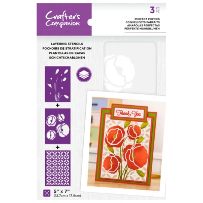 Afbeelding van CC Layering Floral Stencil Perfect Poppies