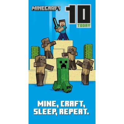 Afbeelding van Minecraft verjaardagskaart 10 jaar