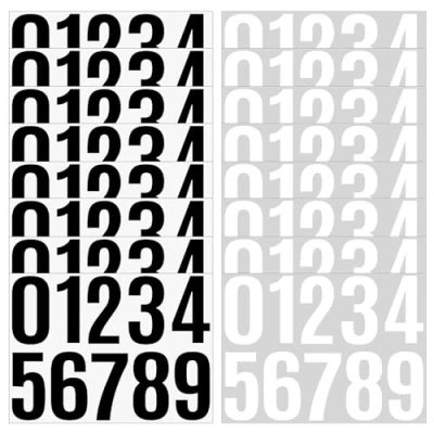 Afbeelding van 160 stuks 10 cm genummerde stickers vellen Zelfklevende cijfers Waterdicht Voor postbus, raampanelen, huis, winkel, vuilnisemmer