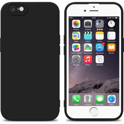 Afbeelding van Cadorabo Hoesje geschikt voor Apple iPhone 6 PLUS / 6S in Fluid ZWART Beschermhoes gemaakt van flexibel TPU silicone Cover Case
