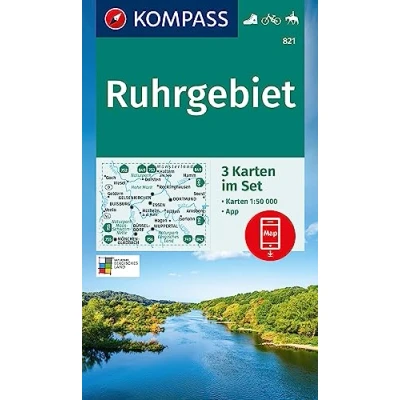 Afbeelding van KOMPASS Wanderkarten Set 821 Ruhrgebiet (3 Karten) 1:50.000