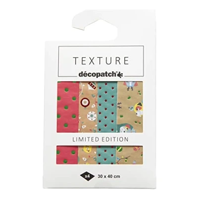 Afbeelding van Décopatch TD847C Assortiment van 4 folie met hete vergulding Make a Wish Collection