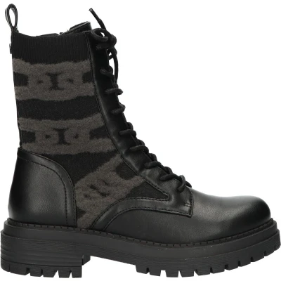 Afbeelding van La Strada Veterboot zwart met grijs dames maat 40