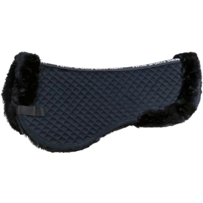 Afbeelding van HKM Zadelonderlegger Synthetisch Lamsvel Zwart 58cm