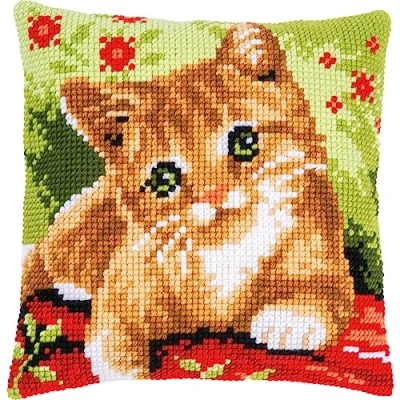 Afbeelding van Kruissteekkussen kit Lieve poes PN 0195926