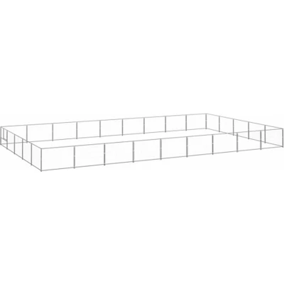 Afbeelding van vidaXL Hondenkennel 45 m² staal zilverkleurig