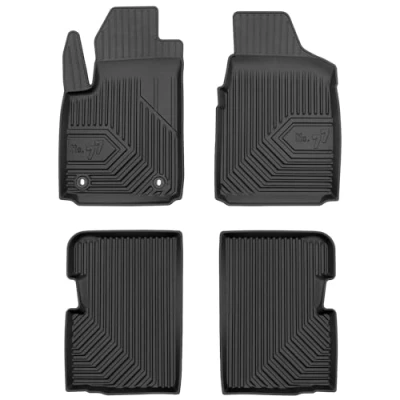 Afbeelding van M MOTOS Rubberen vloermatten voor Ford Ka II 2008 2016 Verbeter je reiscomfort met de zwarte antislip mat Auto No.77 Automat alle weersomstandigheden, bescherming tegen vuil