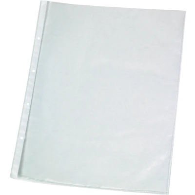Afbeelding van Q CONNECT geperforeerde showtas A4 11 gaatsperforatie glashelder 50 micron pak van 25 stuks