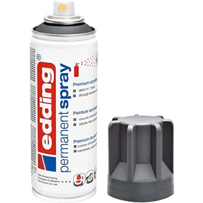 Afbeelding van Verfspuitbus edding 5200 permanent spray mat antraciet
