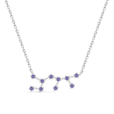 Afbeelding van Amberta Sterrenbeeldketting voor dames, 925 sterling zilver, geboortesteen, zirkonia, sterrenbeeld halsketting, zirkonia