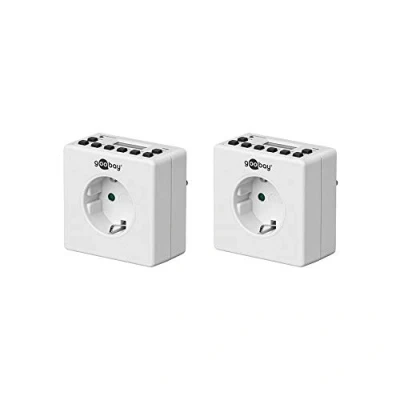 Afbeelding van Goobay compacte tijdschakelklok set van 2 stuks digitaal (10 programma&#039;s per week) voor binnen / wit