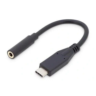 Afbeelding van Digitus Audio Adapterkabel [1x USB C stekker 1x Jackplug female 3,5 mm] AK 300321 002 S Flexibel