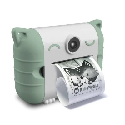 Afbeelding van Kidywolf kindercamera met thermische printer mint