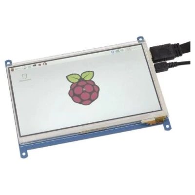 Image de Écran PC Joy It RB LCD 7 2 HDMI pour Raspberry USB Argent