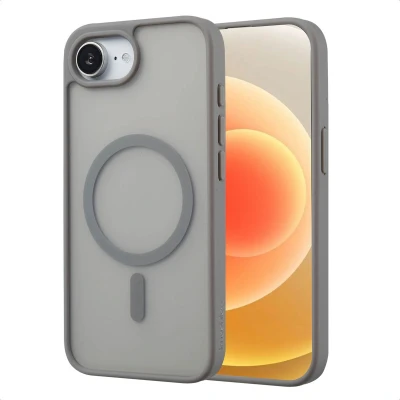 Afbeelding van imoshion Hoesje Geschikt voor iPhone 16e Color Guard Backcover MagSafe Grijs