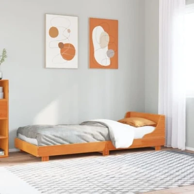 Afbeelding van vidaXL Bedframe zonder matras massief grenenhout wasbruin 90x190 cm