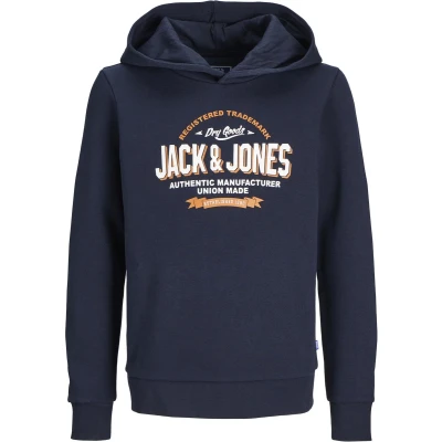 Afbeelding van Sweatshirt Jack &amp; Jones logo kinderen, Donkerblauw Wit Oranje