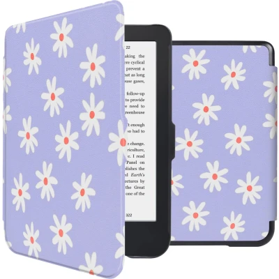 Afbeelding van iMoshion Ereader Cover / Hoesje Geschikt voor Kobo Clara 2E Tolino Shine 4 Design Sleepcover Bookcase zonder stand Flowers Distance