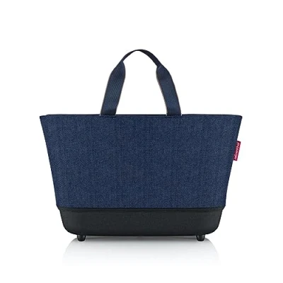 Afbeelding van reisenthel Boodschappenmand: casual winkelmetgezel met grote functionaliteit, donkerblauw Chevron, M, retrostijl, Donkerblauwe Retrostijl