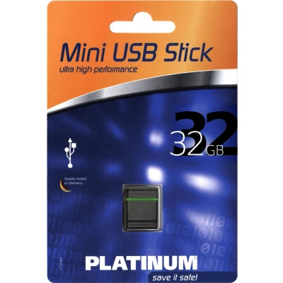 Afbeelding van Platinum Mini 177543 USB stick 32 GB 2.0 Zwart, Groen