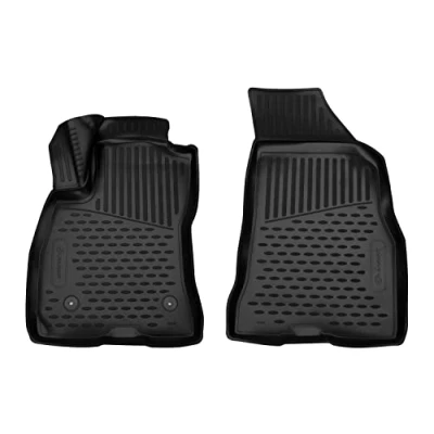 Afbeelding van Element Op maat gemaakte rubberen vloermatten voor Fiat Doblo II 2010 &gt; 2 stuks, voorkant, zwart