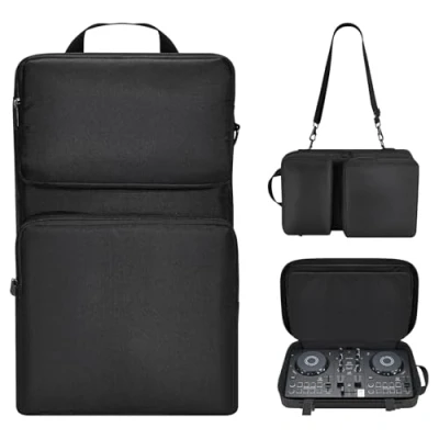 Afbeelding van Growalleter DJ reistas voor AlphaTheta DDJ FLX2 draagtas Pioneer 200/DDJ WeGO4 draagbare beschermhoes Hercules Inpulse 200/Inpulse200 MK2 38,5 x 24,5 6,5 cm, Flx2, tas organizer