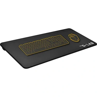 Afbeelding van The G Lab K Board Cadmium laptopdienblad met XXL kussen, ideaal voor thuiskantoor/gaming bed of bank, laptopstandaard 13 19 inch, extra groot Lapdesk handvat