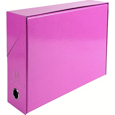 Afbeelding van Exacompta Ref. 89929E, 1 Iderama transferbox van kleurd papier, 90 mm rug, metalen oog, voor A4 formaat, afmetingen 25.5 x 34 9 cm, willekeurige kleuren, gemonteerd geleverd