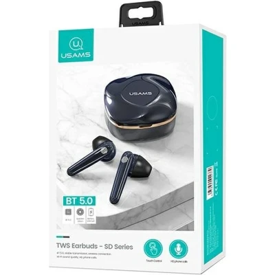Afbeelding van USAMS Bluetooth 5.0 TWS SD serie hoofdtelefoon draadloos blauw/gem blauw BHUSD02