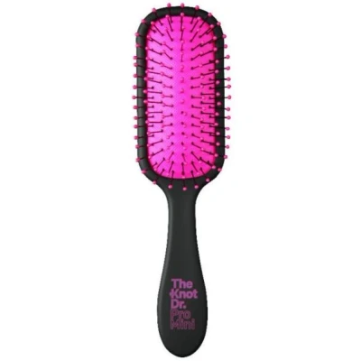 Afbeelding van The Knot Dr. Pro Mini Borstel Black Smaller Brush Fuchsia Pad 1st